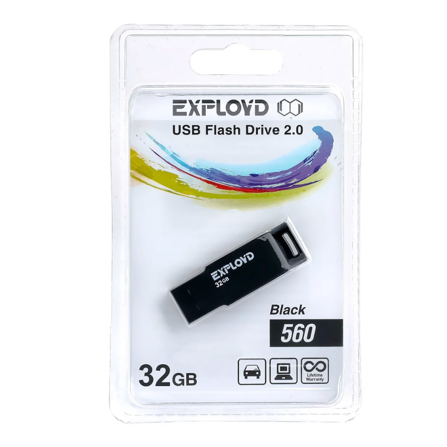 Флеш-накопитель USB 32GB Exployd 560 (чёрный)