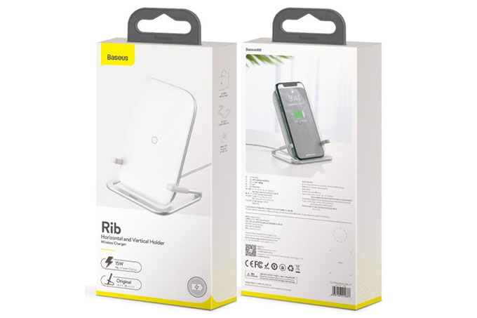 Беспроводное зарядное устройство BASEUS Rib 2A, 15W (белый)