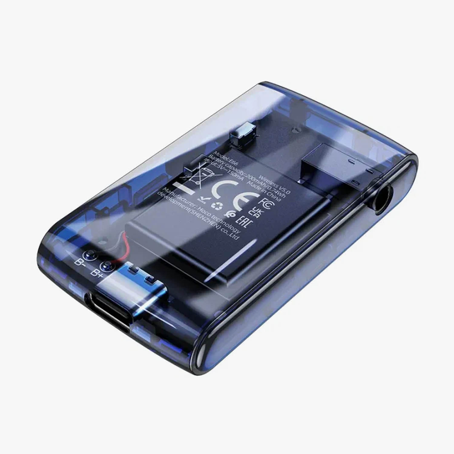 Адаптер Bluetooth-AUX HOCO E66 (AUX ресивер) (синий)