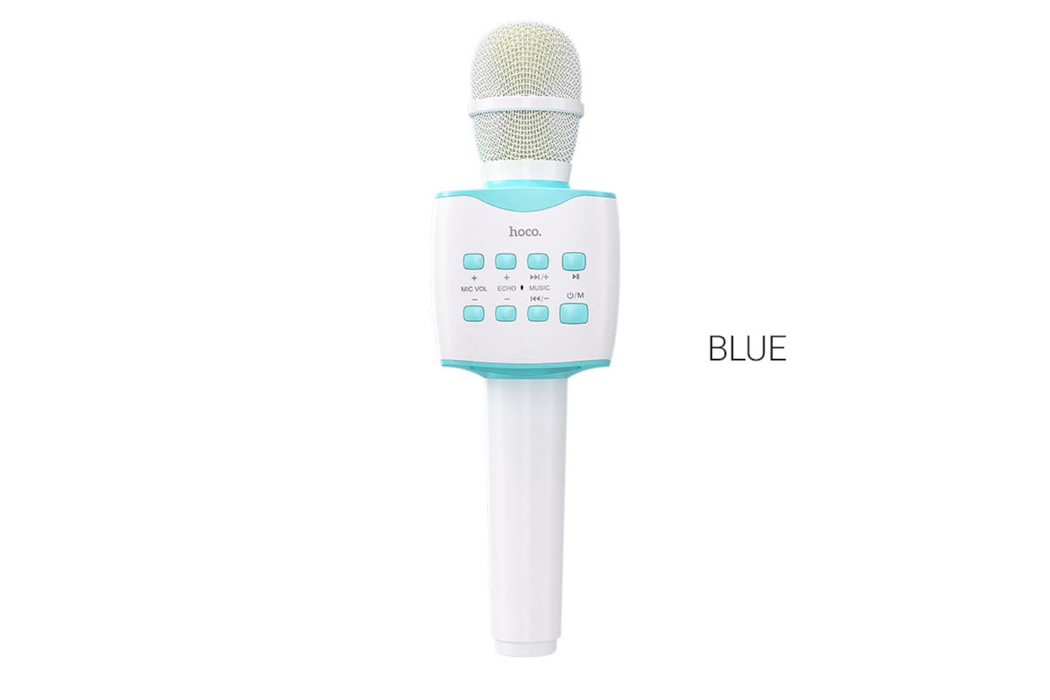 Беспроводной Bluetooth-микрофон HOCO BK5 для караоке (голубой)