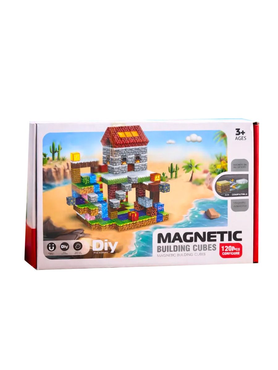 Конструктор магнитный minecraft 120 деталей