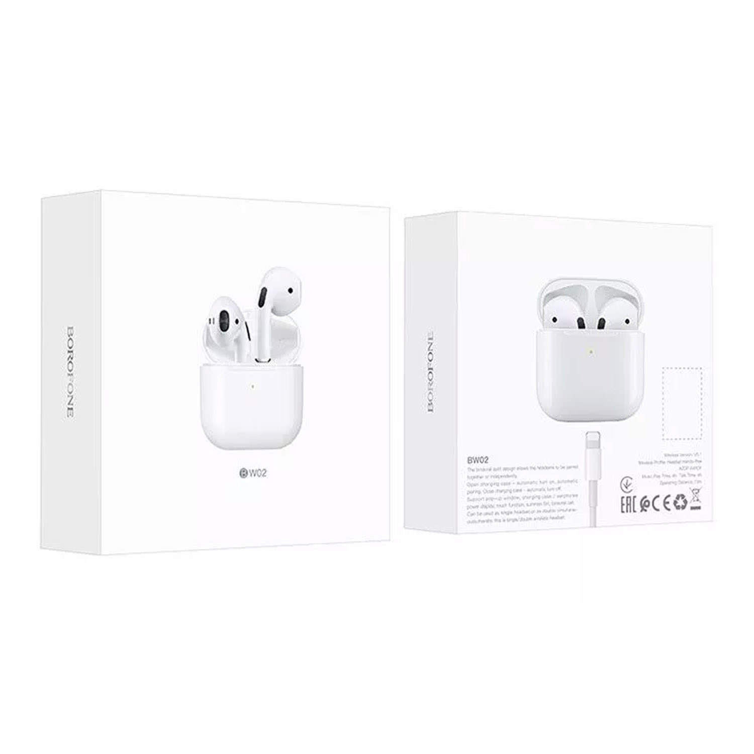 Беспроводная гарнитура Bluetooth BOROFONE BW02 (белый)