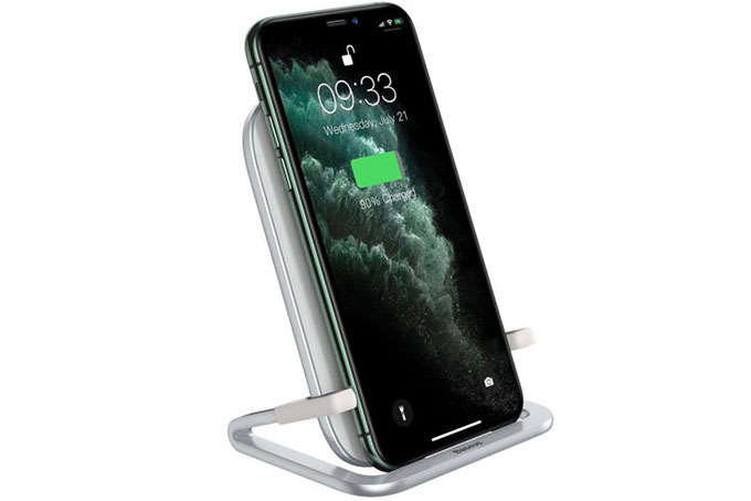 Беспроводное зарядное устройство BASEUS Rib 2A, 15W (белый)