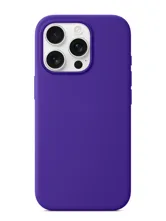Чехол силиконовый для Apple iPhone 16 Pro Max с закрытой камерой (фиолетовый)