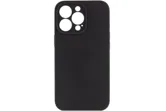 Чехол силиконовый с защитой камеры для Apple iPhone 14 Pro (черный)
