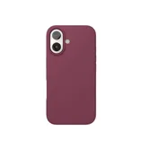 Чехол силиконовый для Apple iPhone 16 с открытой камерой (бордовый)
