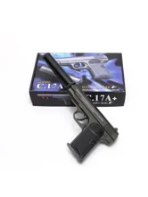 Пистолет металлический с глушителем Airsoft Gun С.17А+