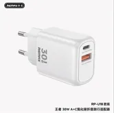 Сетевое зарядное устройство REMAX RP-U18, CA-18 AC30W EU (белый)