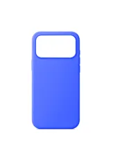 Чехол силиконовый для Apple iPhone 17 Pro с открытой камерой (ярко-синий)