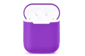 Чехол силиконовый для Airpods 2 (ярко - фиолетовый)