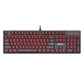 Проводная клавиатура механическая Defender Quest GK-596, (красный, черный)