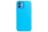 Чехол силиконовый для Apple iPhone 12, iPhone 12 Pro с открытой камерой (голубой)