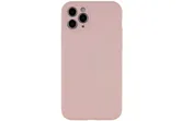 Чехол силиконовый с защитой камеры для Apple iPhone 12 Pro (пудровый)