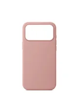 Чехол силиконовый для Apple iPhone 17 Pro Max с открытой камерой (пудровый)