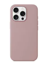 Чехол силиконовый для Apple iPhone 16 Pro с закрытой камерой (пудровый)