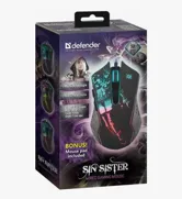 Мышь проводная игровая DEFENDER SinSister GM-933 + ковер (комплект)