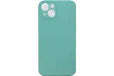Чехол силиконовый с защитой камеры для Apple iPhone 14, iPhone 13 (бирюзовый)