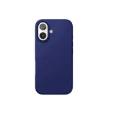 Чехол силиконовый для Apple iPhone 16 с открытой камерой (тёмно - синий)