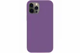 Чехол силиконовый для Apple iPhone 12 Pro Max с открытой камерой (пурпурный)