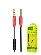 Кабель удлинитель HOCO UPA12 AUX Audio cable 3.5 1 метр красный с микрофоном