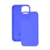 Чехол силиконовый для Apple iPhone 15 Pro Max с открытой камерой (ярко-синий)