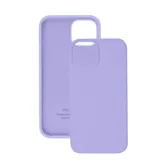 Чехол силиконовый для Apple iPhone 15 с открытой камерой (лавандовый)