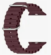 Ремешок силиконовый ребристый Apple Watch 38mm, 40mm, 41mm (бордовый)