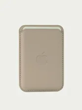 Кожаный картхолдер для iPhone MagSafe (бежевый)