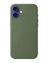 Чехол силиконовый для Apple iPhone 16 Plus с закрытой камерой (хаки)