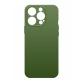 Чехол силиконовый с защитой камеры для Apple iPhone 15 Pro (хаки)