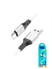 Кабель USB - Type-C HOCO X86  силиконовый 3A, 1 м (белый)