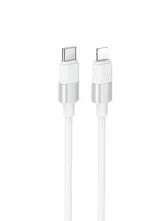Кабель Borofone BX106 Lightning - Type-c, 3А, 60W, 1м (белый)