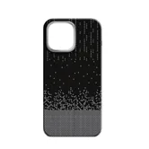 Чехол пластиковый карбон LUXO Life с MagSafe Apple iPhone 12 Pro Max Звездная пыль (черный)