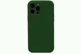 Чехол силиконовый с защитой камеры для Apple iPhone 13 Pro (хаки)