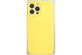 Чехол силиконовый с защитой камеры для Apple iPhone 13 Pro Max (желтый)