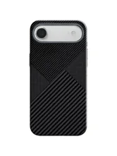 Чехол пластиковый карбон LUXO Life с MagSafe Apple iPhone 17 Air Геометрия (черный)