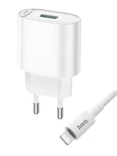 Сетевое зарядное устройство Hoco C109A,10.5W с кабелем Lightning  (белый)