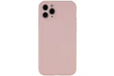 Чехол силиконовый с защитой камеры для Apple iPhone 12 Pro Max (пудровый)