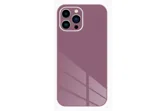 Чехол стеклянный с защитой под камеру для Apple IPhone 14 Pro Max Silicone+Glass CASE (лавандовый)