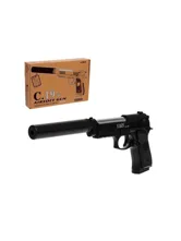 Пистолет металлический с глушителем Airsoft Gun С.19+