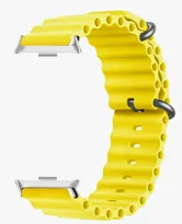 Ремешок силиконовый ребристый Apple Watch 38mm, 40mm, 41mm (желтый)