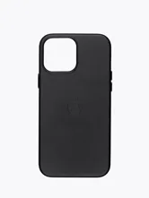 Кожаный чехол с MagSafe Apple iPhone 15 (черный)