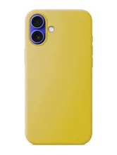 Чехол силиконовый для Apple iPhone 16 с закрытой камерой (желтый)