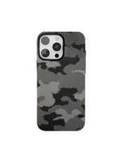 Чехол пластиковый карбон LUXO Life с MagSafe Apple iPhone 16 Pro (камуфляж бело-серый))