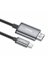 Кабель Type-C - HDTV HOCO UA27 4K металл (серый)