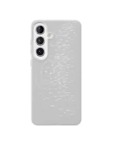 Чехол пластиковый карбон LUXO Life с MagSafe Samsung Galaxy S25 Звёзды (белый)