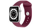 Ремешок силиконовый Apple Watch 38mm, 40mm, 41mm, MS (гранатовый)