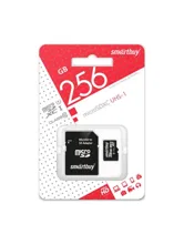 Карта памяти MicroSDXC 256GB Smart Buy Сlass 10 UHS-I U3 + SD адаптер