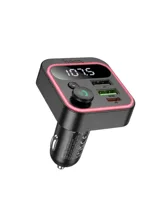 Автомобильное зарядное устройство HOCO E85 Tiger PD20W QC3.0 с FM трансмиттером (черный)