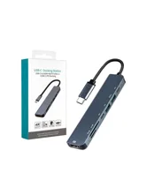 Хаб Type-C 7в1 (Type-C + 2 X USB + SD + MicroSD + HDMI + USB-C PD) OT-UC902S